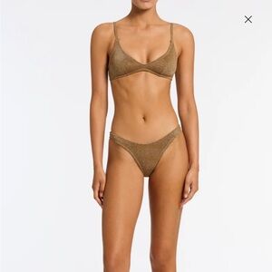 Triangl Swimwear Gold Bikini Set